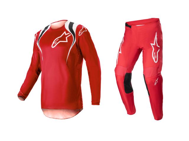 Completo Alpinestars Fluid Narin Rosso/Bianco